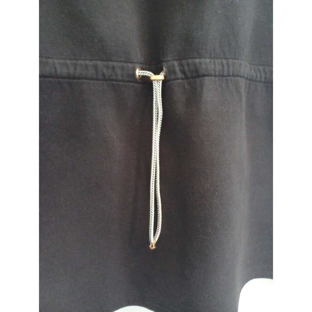 Varley Barton black sweatshirt M drawstring high funnelneck minimalist top - Picture 6 of 9